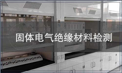 固體電氣絕緣材料檢測