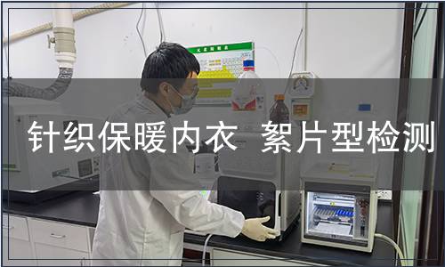 針織保暖內(nèi)衣  絮片型檢測