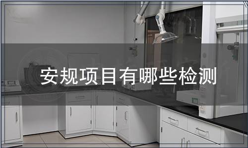 安規項目有哪些檢測