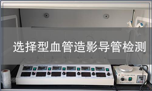 選擇型血管造影導(dǎo)管檢測