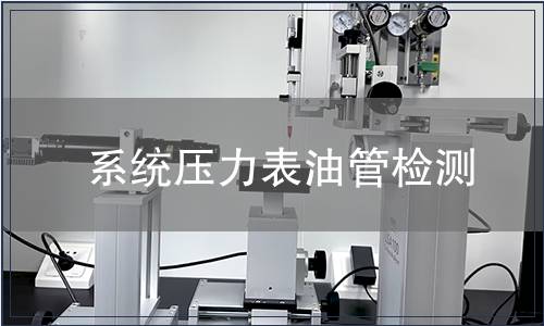 系統壓力表油管檢測