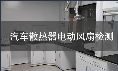 汽車散熱器電動(dòng)風(fēng)扇檢測(cè)