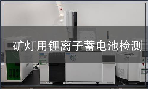 礦燈用鋰離子蓄電池檢測(cè)